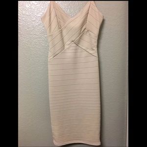 Beige Bodycon Dress